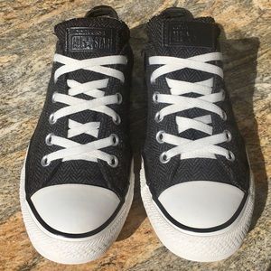 Converse Unique Herringbone Tweed Material Grey